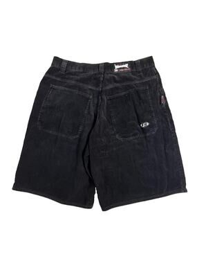 Vintage Interstate Black Corduroy Baggy Shorts Size 36 Made In USA Skater 90s